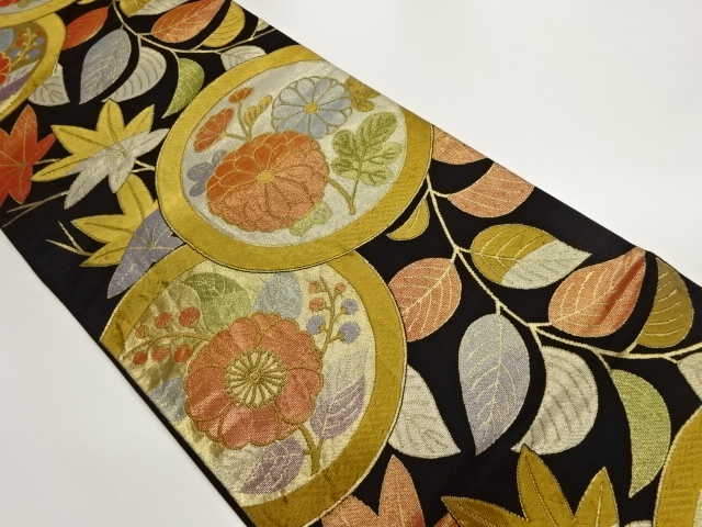 JAPANESE FUKURO OBI / WOVEN FLOWERS